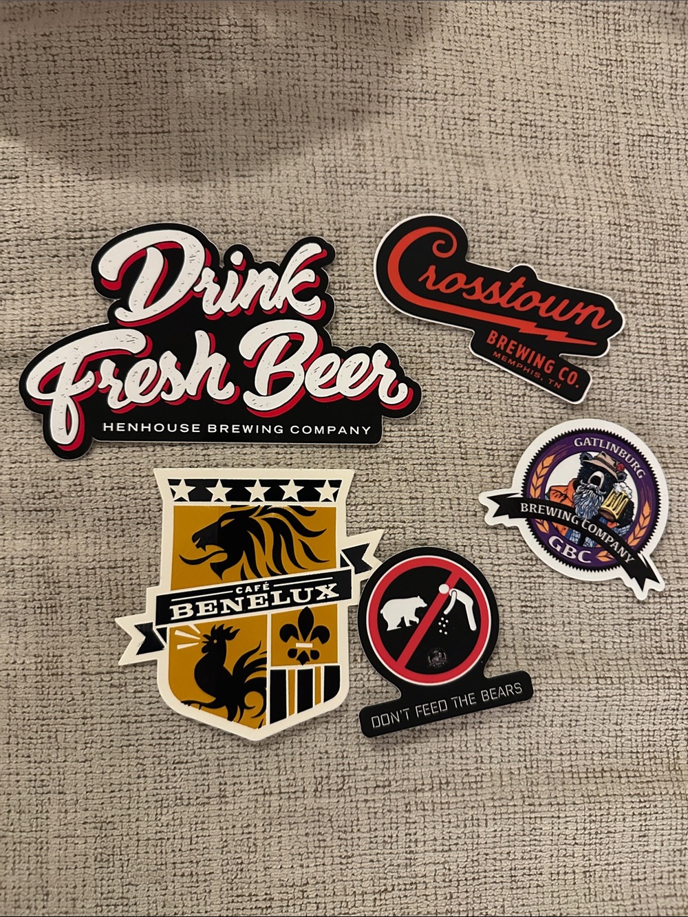 Assortment of Brewery Decal Stickers